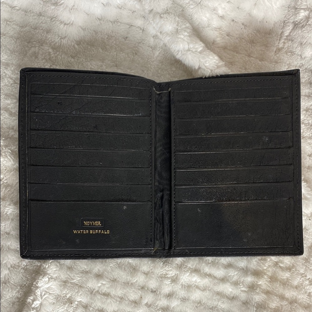 Noymer Water Buffalo Black Leather Cardholder Wallet